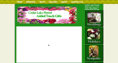 Desktop Screenshot of cedarlakeflorist.com