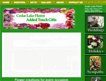 Tablet Screenshot of cedarlakeflorist.com
